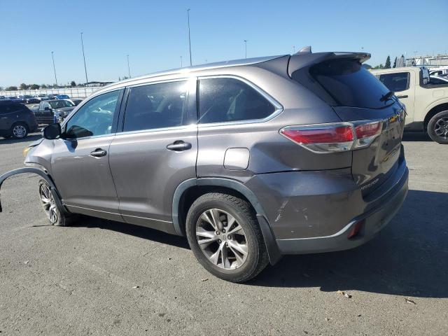 5TDJKRFH4ES059251 - 2014 TOYOTA HIGHLANDER XLE GRAY photo 2