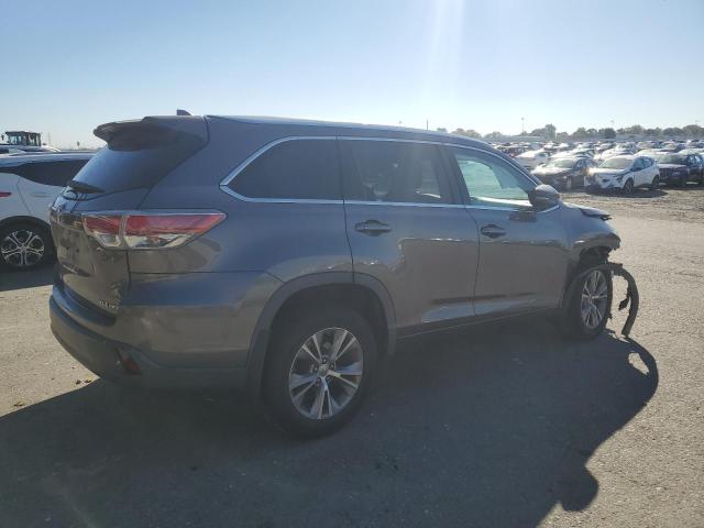 5TDJKRFH4ES059251 - 2014 TOYOTA HIGHLANDER XLE GRAY photo 3