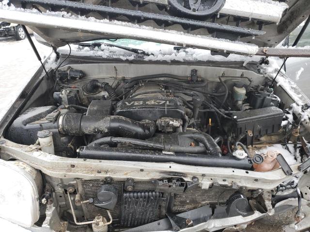 5TBBT44132S266163 - 2002 TOYOTA TUNDRA ACCESS CAB ვერცხლისფერი ფოტო 11