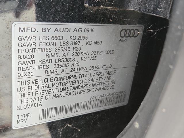 WA1LAAF76HD029909 - 2017 AUDI Q7 PREMIUM PLUS Черный фото 13