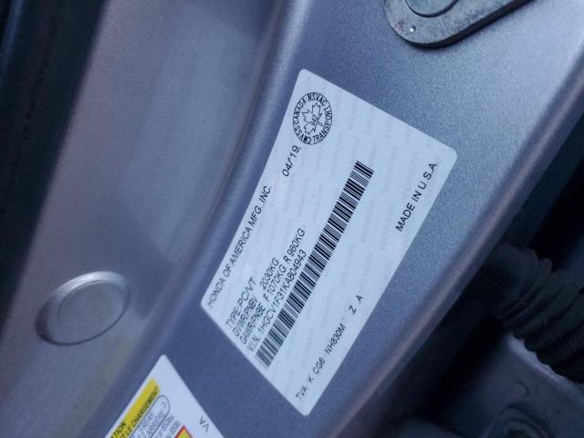 1HGCV1F31KA804943 - 2019 HONDA ACCORD SPORT فضي صورة 12