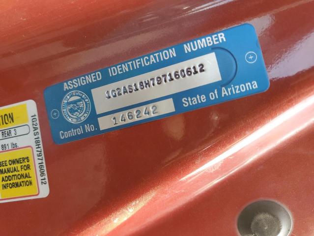 1G2AS18H797160612 - 2009 PONTIAC G5 Rouge photo 12