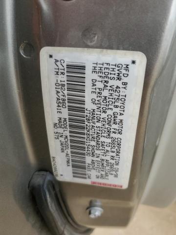 JT2BF22K8X0154430 - 1999 TOYOTA CAMRY LE GRAY photo 12