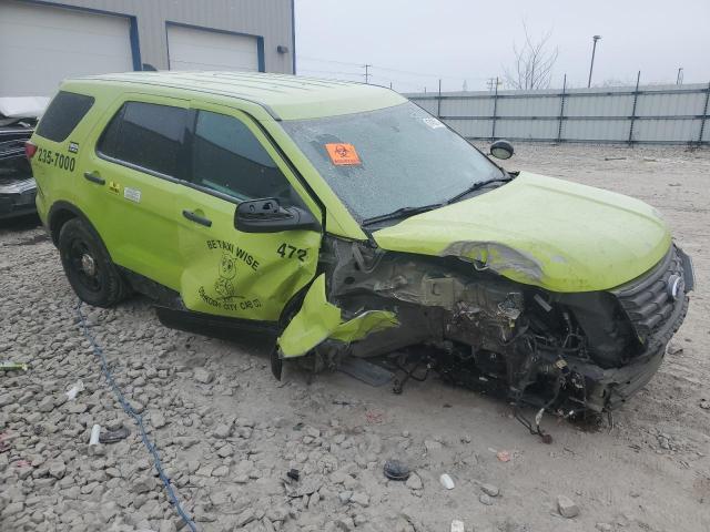 1FM5K8AR4JGC42998 - 2018 FORD EXPLORER POLICE INTERCEPTOR 绿色 照片 4