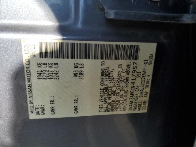 1N4AL2AP0CN417957 - 2012 NISSAN ALTIMA BASE GRAY photo 13