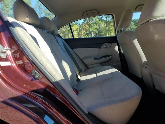 19XFB2F51DE259807 - 2013 HONDA CIVIC LX BURGUNDY photo 10