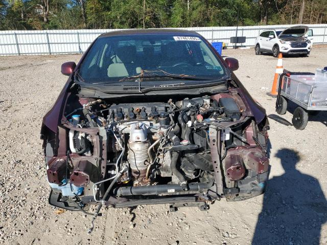 19XFB2F51DE259807 - 2013 HONDA CIVIC LX BURGUNDY photo 5