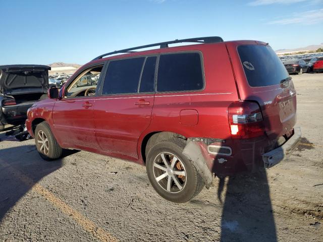 JTEDD21A160142502 - 2006 TOYOTA HIGHLANDER أحمر صورة 2