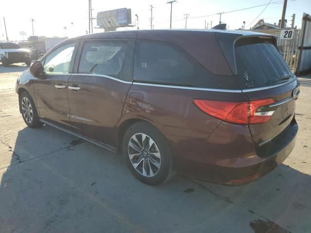 5FNRL6H77MB023883 - 2021 HONDA ODYSSEY EXL BURGUNDY photo 2