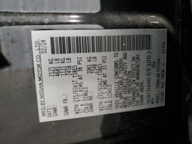 5N1BT3AB4RC693003 - 2024 NISSAN ROGUE S BLACK photo 13