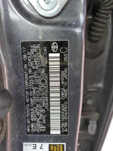 JTDKARFP0H3044587 - 2017 TOYOTA PRIUS PRIM 灰色 照片 12