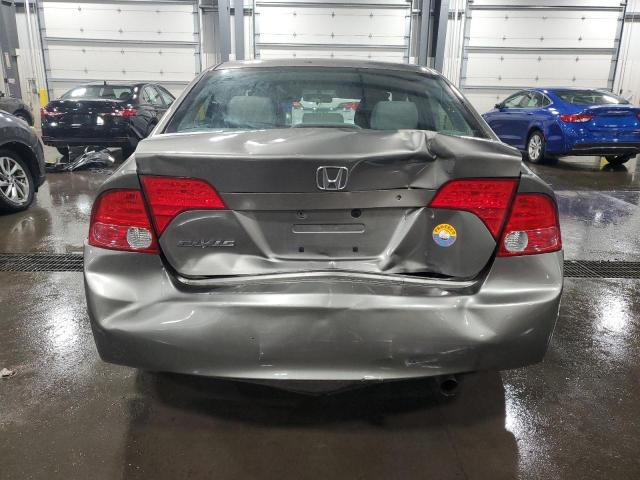 2HGFA15528H514345 - 2008 HONDA CIVIC LX GRAY photo 6