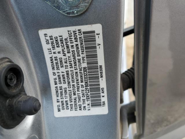 19XFC2F80KE032306 - 2019 HONDA CIVIC SPORT Серебристый фото 13