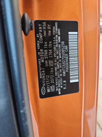 KMHTC6AD7DU085258 - 2013 HYUNDAI VELOSTER ORANGE photo 12