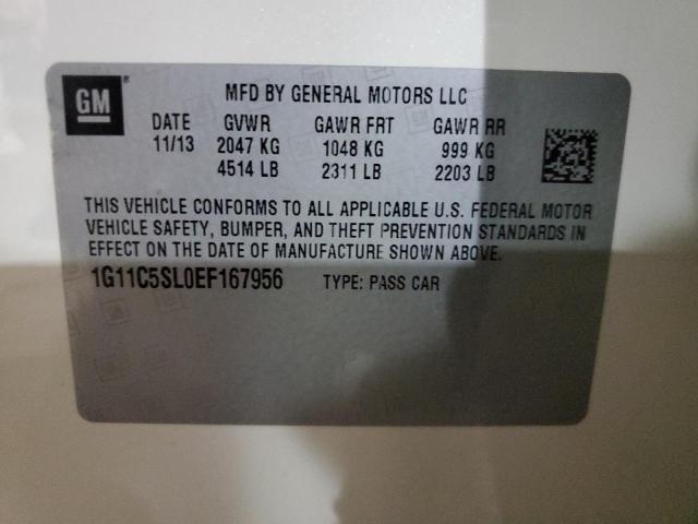 1G11C5SL0EF167956 - 2014 CHEVROLET MALIBU 1LT 白色 照片 13