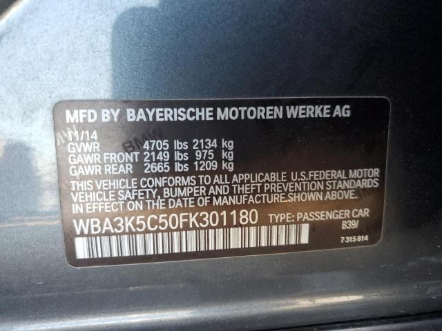 WBA3K5C50FK301180 - 2015 BMW 328 D XDRIVE GRAY photo 12
