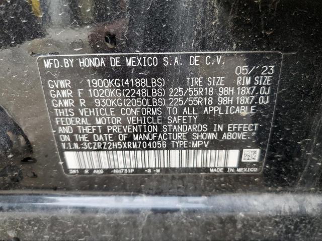 3CZRZ2H5XRM704056 - 2024 HONDA HR-V SPORT BLACK photo 13