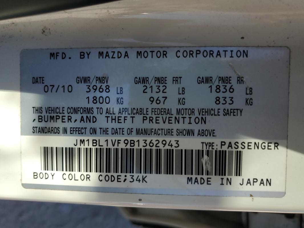 JM1BL1VF9B1362943 - 2011 MAZDA 3 I BLACK photo 12