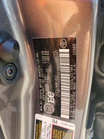 4T1BF1FK8HU752163 - 2017 TOYOTA CAMRY LE Boz foto 12