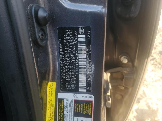 4T1BK1EB9DU022849 - 2013 TOYOTA AVALON BASE Gris photo 12