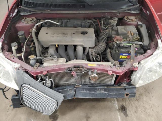 5Y2SL63835Z444612 - 2005 PONTIAC VIBE მუქწითელი ფოტო 12