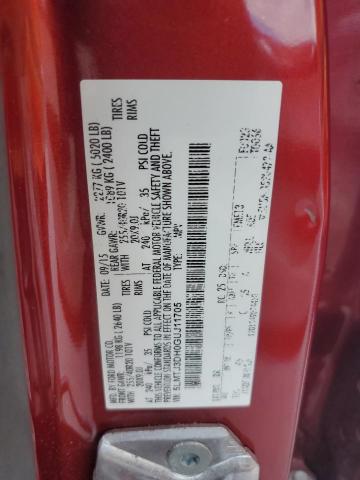 5LMTJ3DH0GUJ11705 - 2016 LINCOLN MKC RESERVE Bordo foto 13