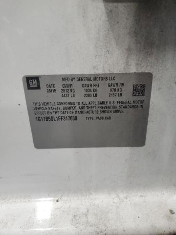1G11B5SL1FF317688 - 2015 CHEVROLET MALIBU LS WHITE photo 12