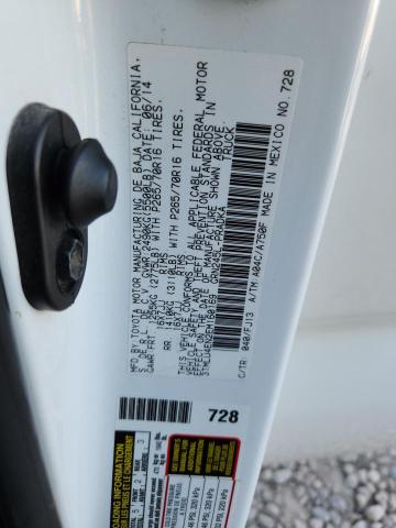 3TMLU4EN2EM160169 - 2014 TOYOTA TACOMA DOUBLE CAB WHITE photo 12