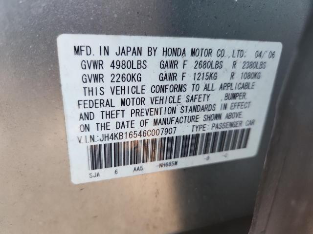 JH4KB16546C007907 - 2006 ACURA RL SILVER photo 13