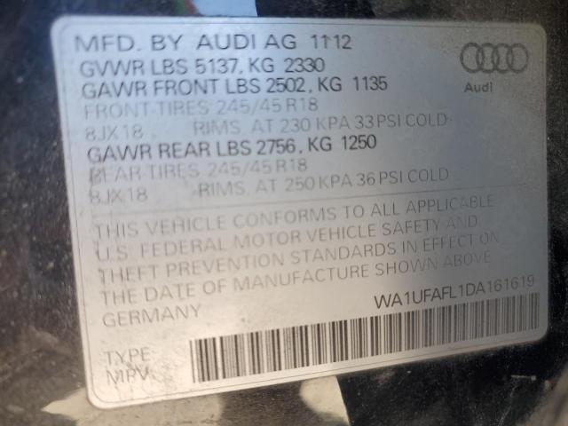 WA1UFAFL1DA161619 - 2013 AUDI A4 ALLROAD PREMIUM PLUS BLACK photo 13