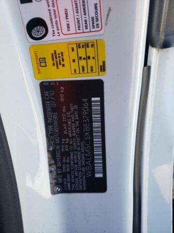 WBALM5C5XBE379064 - 2011 BMW Z4 SDRIVE30I WHITE photo 13