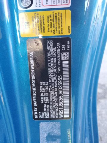 WBS1J5C55JVD35955 - 2018 BMW M2 BLUE photo 12