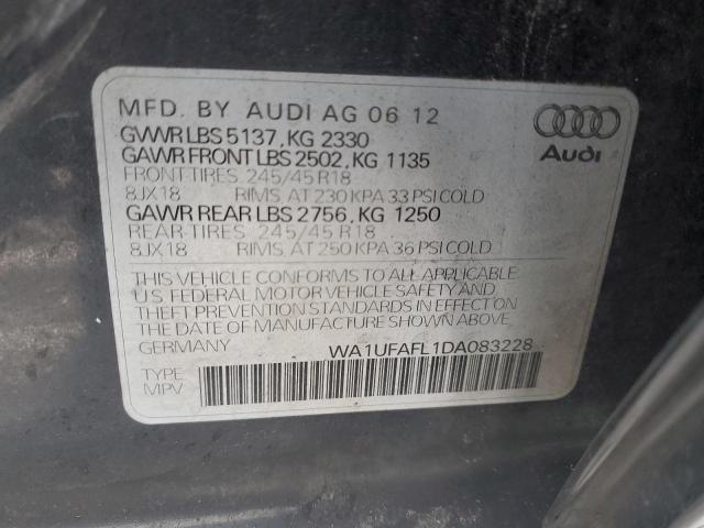 WA1UFAFL1DA083228 - 2013 AUDI A4 ALLROAD PREMIUM PLUS BLACK photo 13