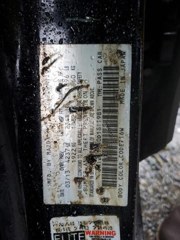 JM1BL1L40D1811981 - 2013 MAZDA SPEED 3 BLACK photo 12