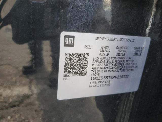 1G1ZD5ST6PF218332 - 2023 CHEVROLET MALIBU LT Czarny zdjęcie 13