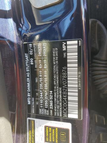 WDC0G4KB2JV078876 - 2018 MERCEDES-BENZ GLC 300 4MATIC BLUE photo 14