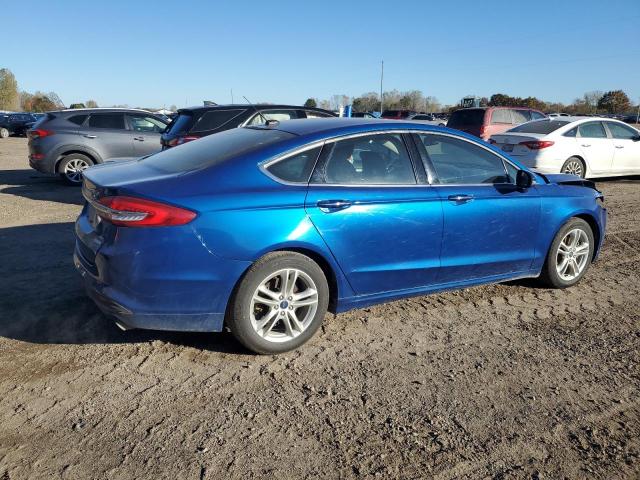 3FA6P0HD1JR217822 - 2018 FORD FUSION SE BLUE photo 3