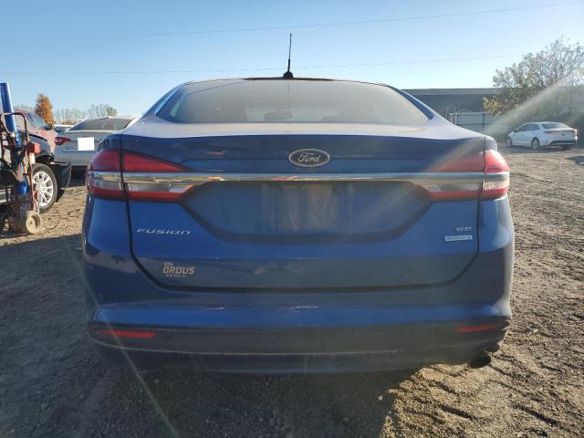 3FA6P0HD1JR217822 - 2018 FORD FUSION SE BLUE photo 6