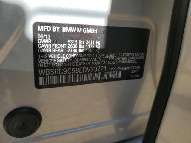 WBS6C9C58EDV73721 - 2014 BMW M6 GRAN COUPE SILVER photo 13