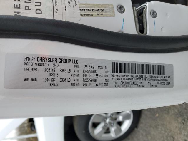 1C4NJCBAXFD143825 - 2015 JEEP COMPASS SPORT 白色 照片 13