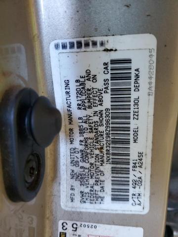 1NXBR32E98Z996309 - 2008 TOYOTA COROLLA CE Gold Foto 12