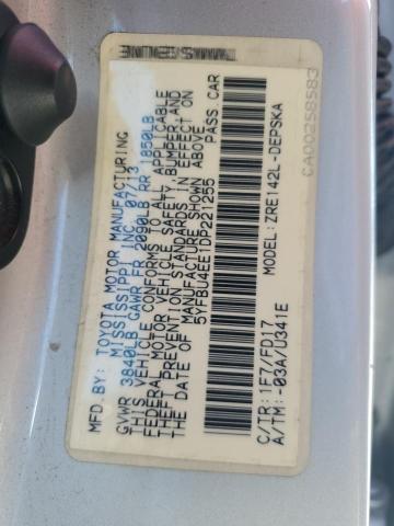 5YFBU4EE1DP221255 - 2013 TOYOTA COROLLA BASE ვერცხლისფერი ფოტო 12