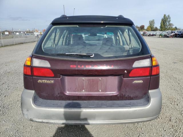 4S3BH665417615960 - 2001 SUBARU LEGACY OUTBACK BURGUNDY photo 6