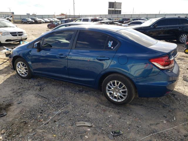 2HGFB2F5XDH505825 - 2013 HONDA CIVIC LX BLUE photo 2