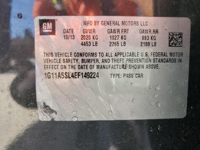 1G11A5SL4EF149224 - 2014 CHEVROLET MALIBU LS GRAY photo 12