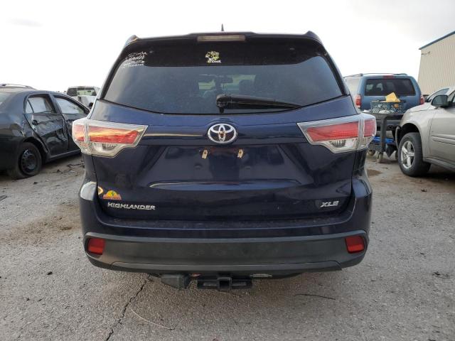 5TDKKRFH6GS182010 - 2016 TOYOTA HIGHLANDER XLE BLUE photo 6