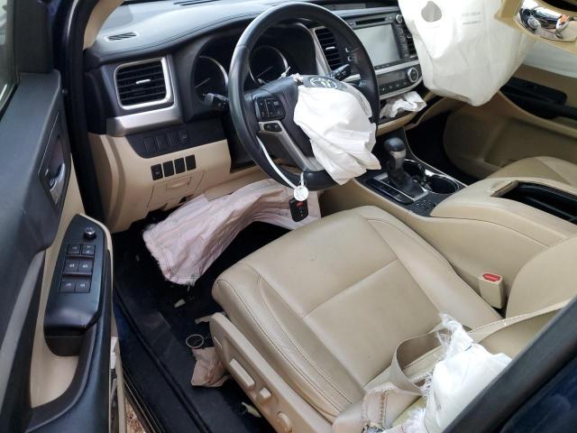 5TDKKRFH6GS182010 - 2016 TOYOTA HIGHLANDER XLE BLUE photo 8