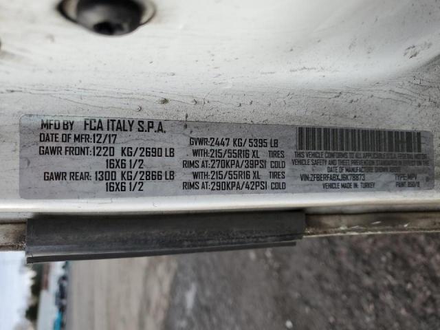 ZFBERFABXJ6K78873 - 2018 RAM PROMASTER WHITE photo 13