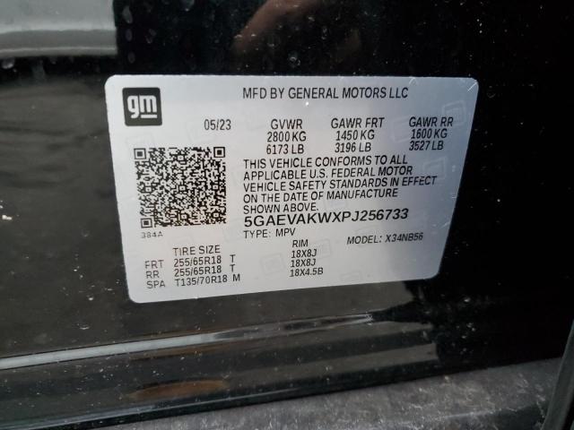 5GAEVAKWXPJ256733 - 2023 BUICK ENCLAVE ESSENCE შავი ფოტო 13