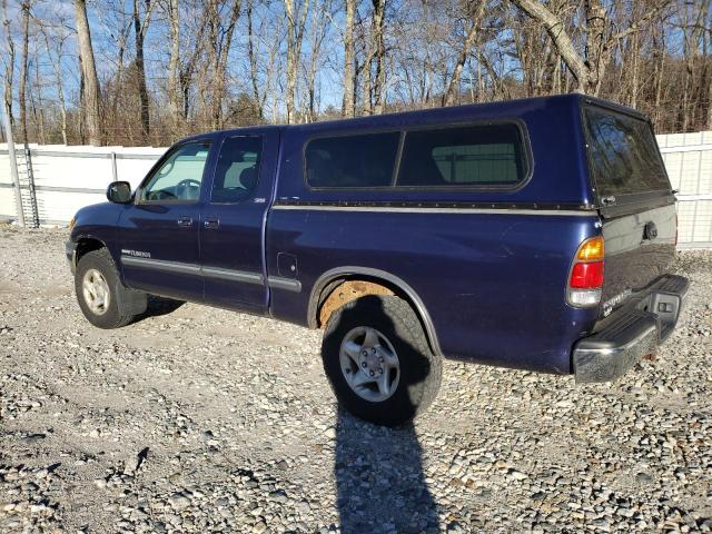 5TBBN44162S290032 - 2002 TOYOTA TUNDRA ACCESS CAB SR5 BLUE photo 2